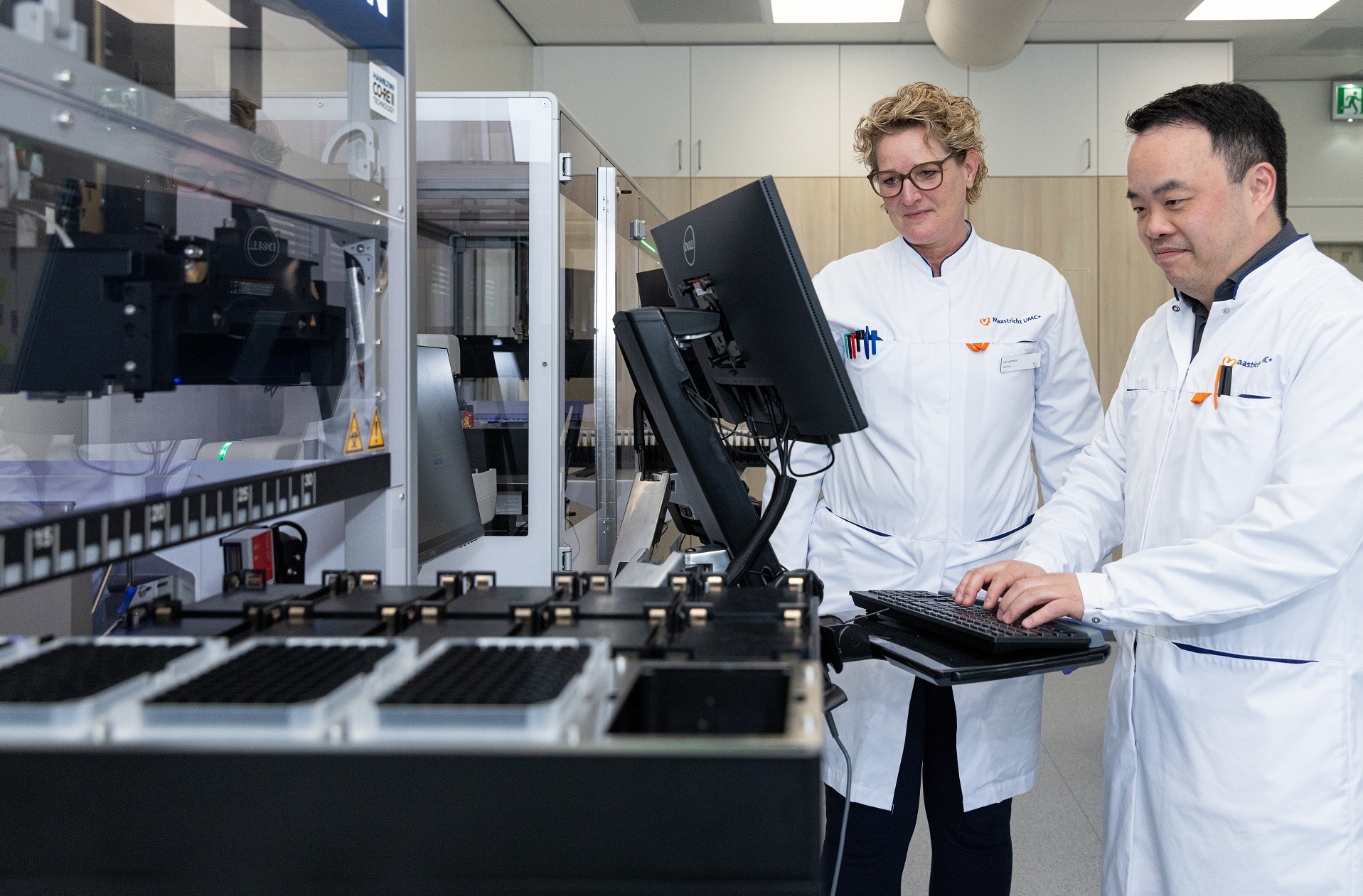 Analisten op het laboratorium