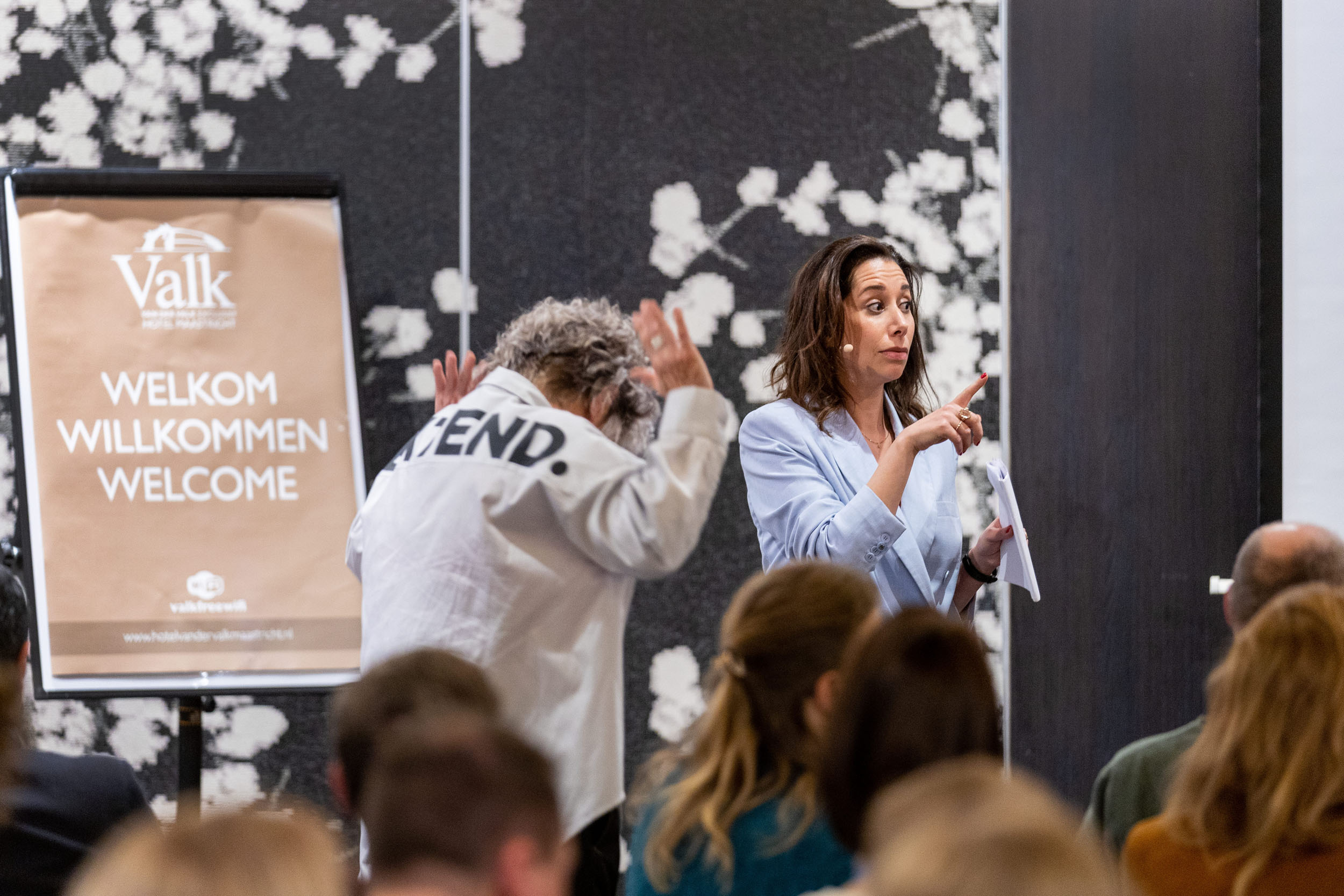 Saïda Maggé in haar rol van dagvoorzitter PGT-symposium